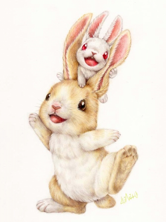 ウサギさんポストカード
